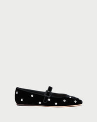 Ginger Black/Crystal Velvet Mary Jane