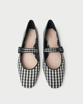 Ginger Black/White Gingham Mary Jane