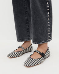 Ginger Black/White Gingham Mary Jane