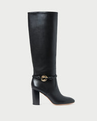 Goldy Black/Gold Leather Tall Boot