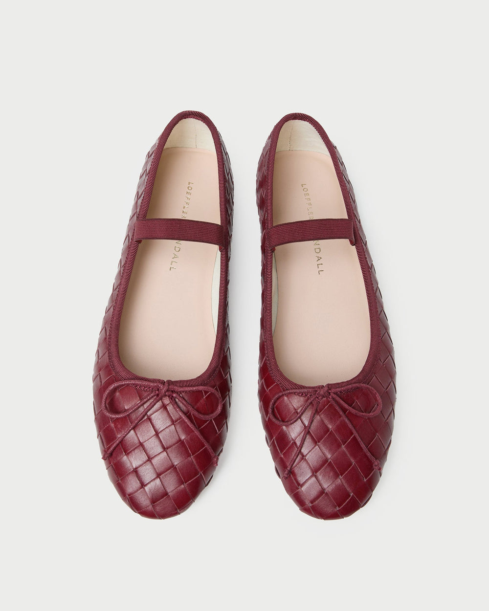 Leonie Wine Woven Ballet Flat
