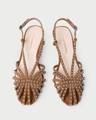 Priscilla Cacao/Silver Suede Heeled Sandal
