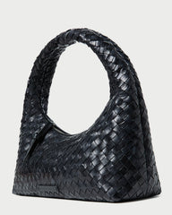 Mercer Black Woven Shoulder Bag