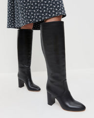 Goldy Black Wide-Calf Boot