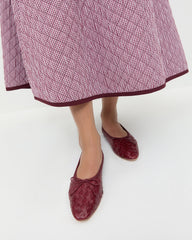 Landry Wine Woven Ballet Flat
