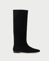 Lillian Black Suede Tall Boot