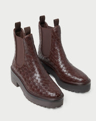 Reggie Espresso Woven Chelsea Boot