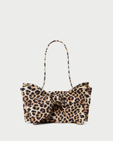 Valerie Leopard Jersey Bow Bag