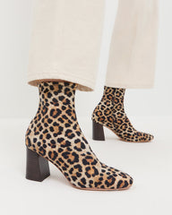 Elise Leopard Jersey Ankle Boot