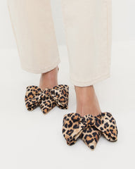 Margot Leopard Jersey Bow Mule