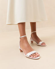 Loeffler Randall Alice Cream Satin Sandal | Women Heeled Sandals