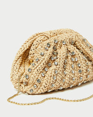 Loeffler Randall Bailey Natural/Crystal Dome Clutch L Clutches L Handbags | Women Clutches