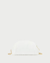 Loeffler Randall Bailey White Pleated Dome Clutch I Clutches I Handbags | Women Clutches