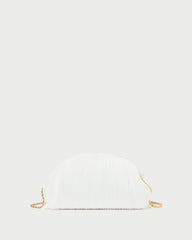 Loeffler Randall Bailey White Pleated Dome Clutch I Clutches I Handbags | Women Clutches