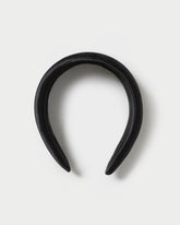 Loeffler Randall Bellamy Black Satin Puffy Headband I Hair Accessories I Accessories | Women Accessories