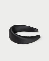 Loeffler Randall Bellamy Black Satin Puffy Headband I Hair Accessories I Accessories | Women Accessories