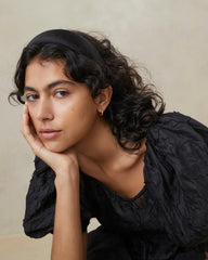 Loeffler Randall Bellamy Black Satin Puffy Headband I Hair Accessories I Accessories | Women Accessories