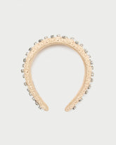 Loeffler Randall Bellamy Natural/Crystal Puffy Headband I Hair Accessories I Accessory | Women Accessories