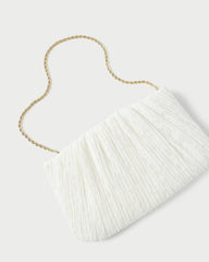 Loeffler Randall Brit White Lace Flat Clutch L Clutches L Handbags | Women Clutches