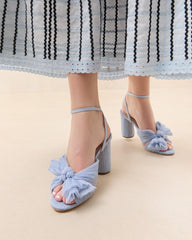 Loeffler Randall Camellia Blue Bow Heel | Women Heeled Sandals
