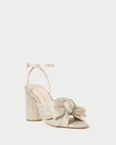 Loeffler Randall Camellia Platinum Bow Heel | Women Heeled Sandals