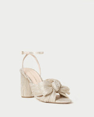 Loeffler Randall Camellia Platinum Bow Heel | Women Heeled Sandals