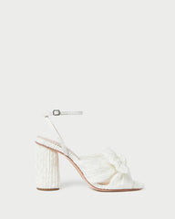 Loeffler Randall Camellia White Lace Bow Heel L Heeled Sandals L Footwear | Women Heeled Sandals