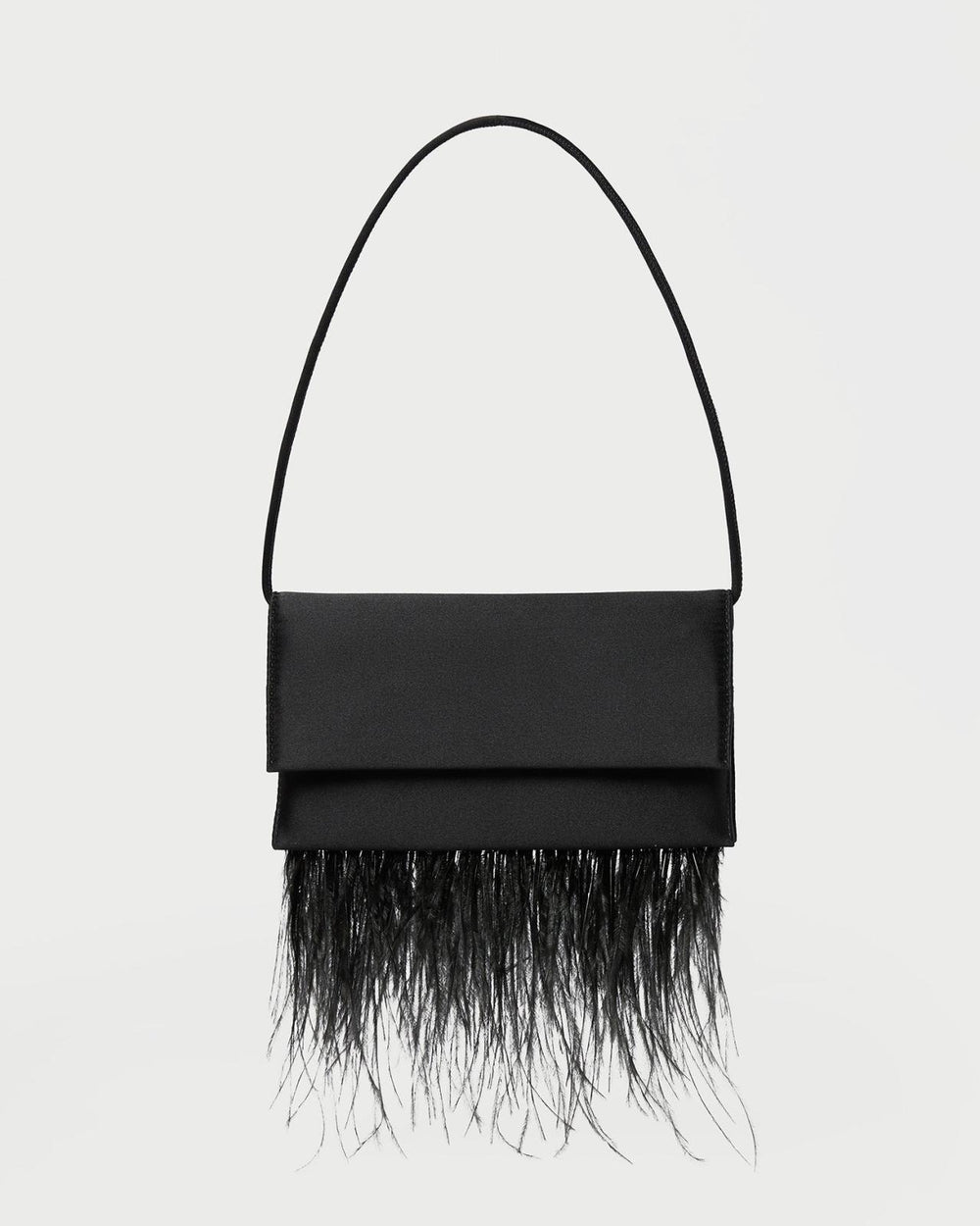 Loeffler Randall Charlee Black Satin Shoulder Bag | Women Shoulder Bags