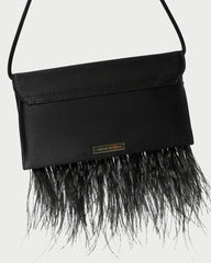 Loeffler Randall Charlee Black Satin Shoulder Bag | Women Shoulder Bags
