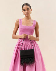 Loeffler Randall Charlee Black Satin Shoulder Bag | Women Shoulder Bags