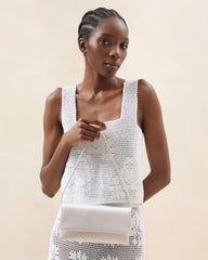 Loeffler Randall Charlee Cream Satin Shoulder Bag I Shoulder Bags I Handbags | Women Shoulder Bags