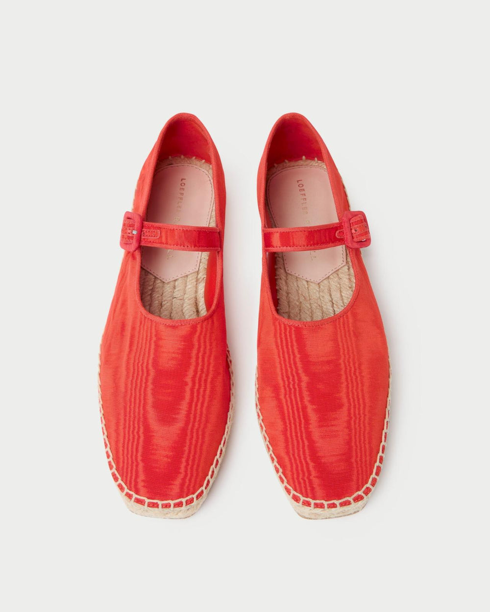 Loeffler Randall Clover Red Moiré Espadrille I Espadrilles I Footwear | Women Flats & Loafers