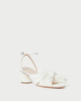 Loeffler Randall Dahlia White Lace Bow Heel L Heeled Sandals L Footwear | Women Heeled Sandals