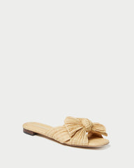 Loeffler Randall Daphne Natural Bow Slide L Flat Sandals L Footwear | Women Flat Sandals