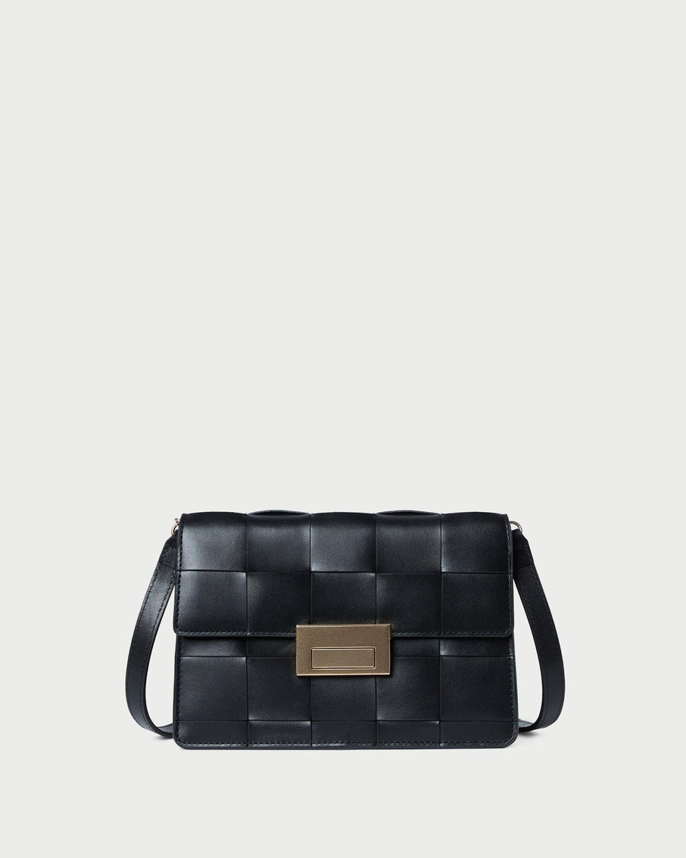Loeffler Randall Delphine Black Woven Leather Shoulder Bag | Women Shoulder Bags