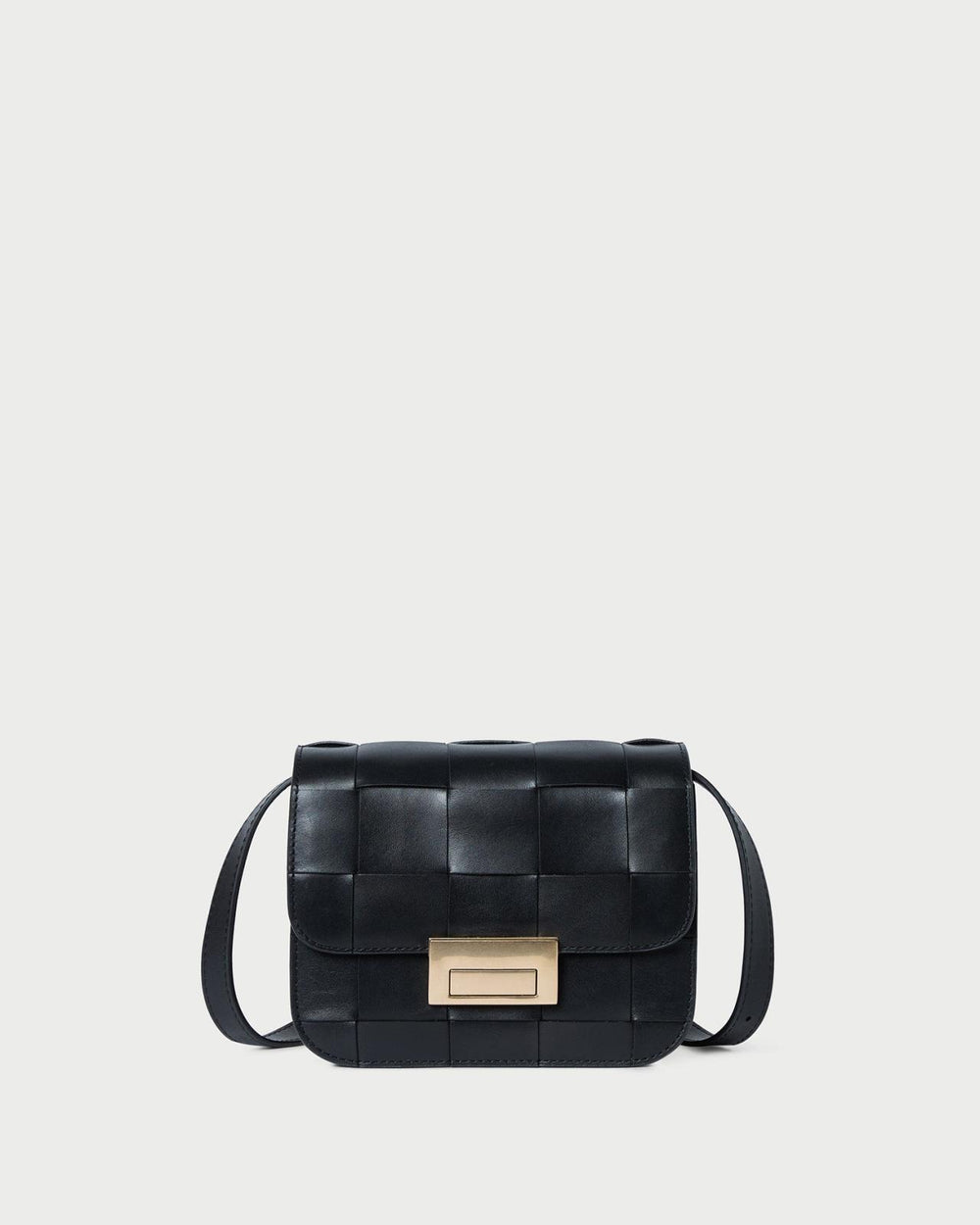 Loeffler Randall Desi Black Woven Leather Crossbody | Women Crossbodies