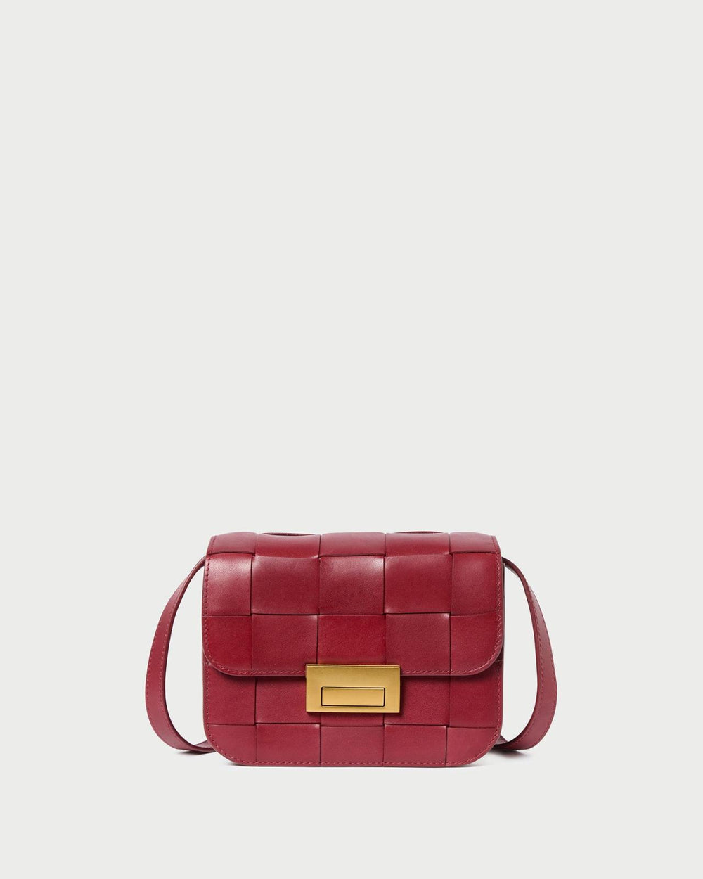 Loeffler Randall Desi Wine Woven Leather Crossbody | Women Crossbodies