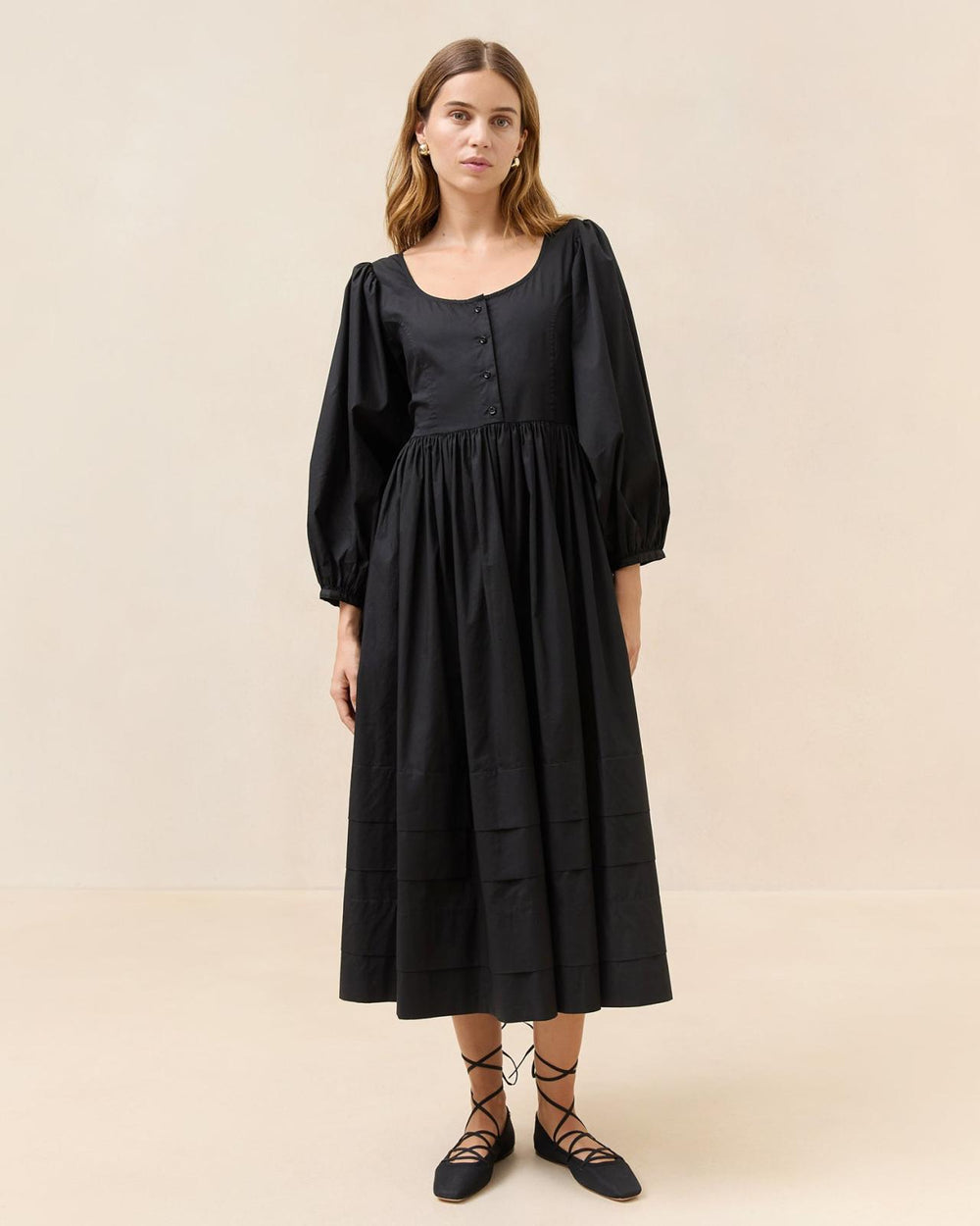 Loeffler Randall Diane Black Cotton Dress | Women Dresses