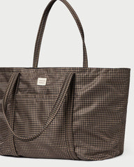 Loeffler Randall Dina Brown/Black Check Travel Tote | Women Totes