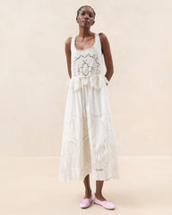 Loeffler Randall Dominique Milk Lace Paneled Dress I Dresses I Apparel | Women Dresses