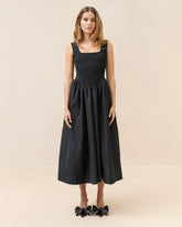 Loeffler Randall Estelle Black Smocked Dress | Women Dresses