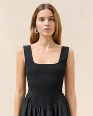 Loeffler Randall Estelle Black Smocked Dress | Women Dresses