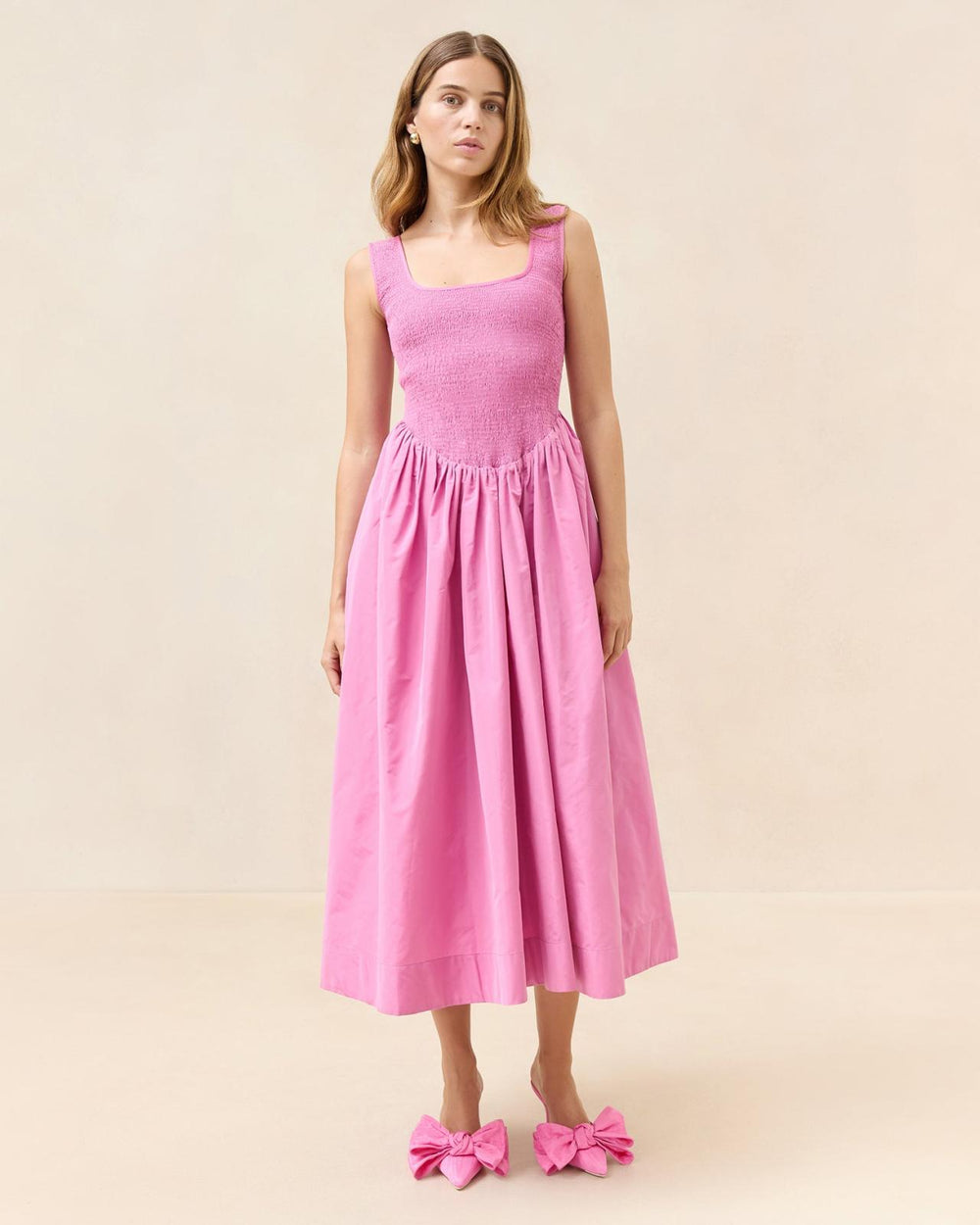 Loeffler Randall Estelle Pink Smocked Dress | Women Dresses