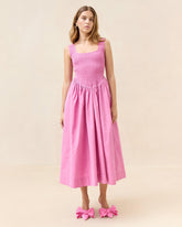 Loeffler Randall Estelle Pink Smocked Dress | Women Dresses