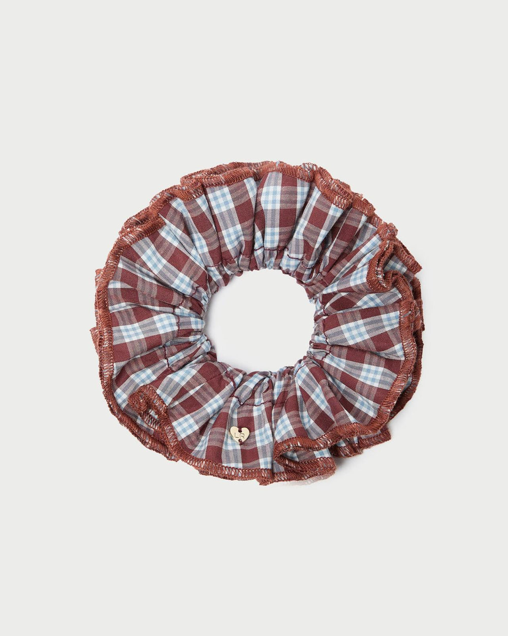 Loeffler Randall Felice Maroon Layered Scrunchie | Women Accessories