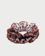 Loeffler Randall Felice Maroon Layered Scrunchie | Women Accessories
