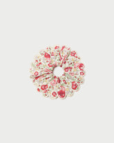 Loeffler Randall Frankie Red Floral Scallop Scrunchie I Hair Accessories I Accessories | Women Accessories