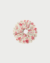 Loeffler Randall Frankie Red Floral Scallop Scrunchie I Hair Accessories I Accessories | Women Accessories