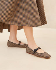 Loeffler Randall Ginger Brown/Black Check Mary Jane L Flats L Footwear | Women Flats & Loafers