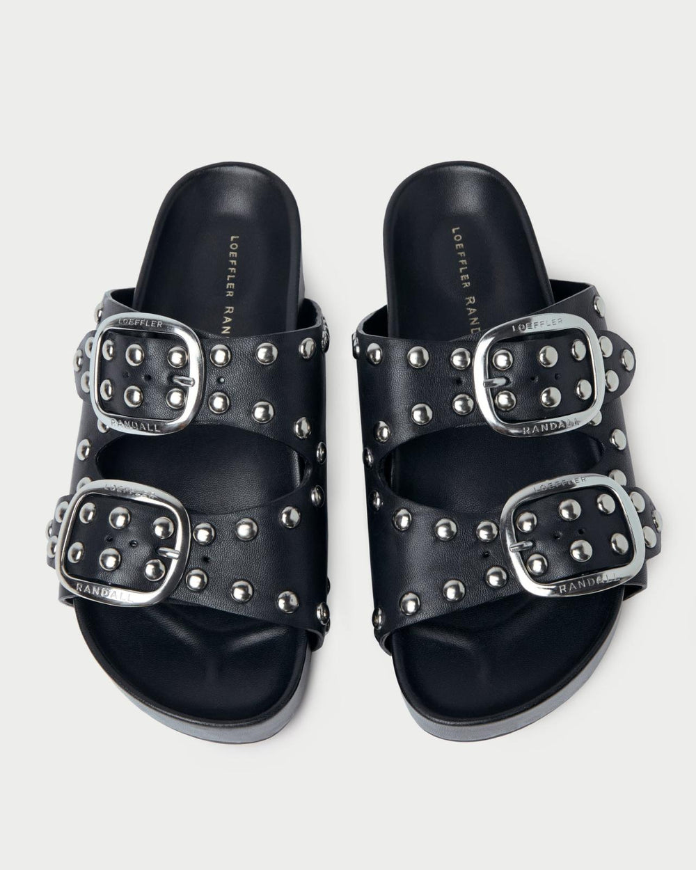 Loeffler Randall Jack Black Studded Sandal I Flat Sandals I Footwear | Women Flat Sandals